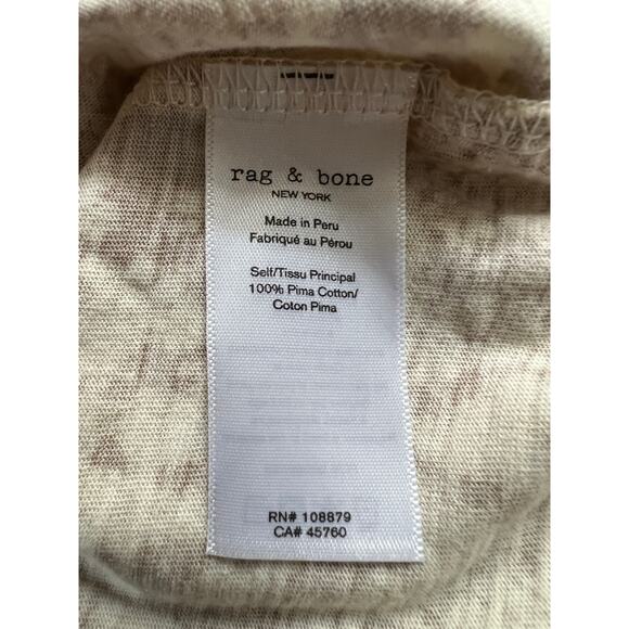 RAG & BONE TOP WOMENS SIZE XSMALL ALLOVER SNAKE COTTON TEE SHIRT NEUTRAL NEW - Picture 11 of 13